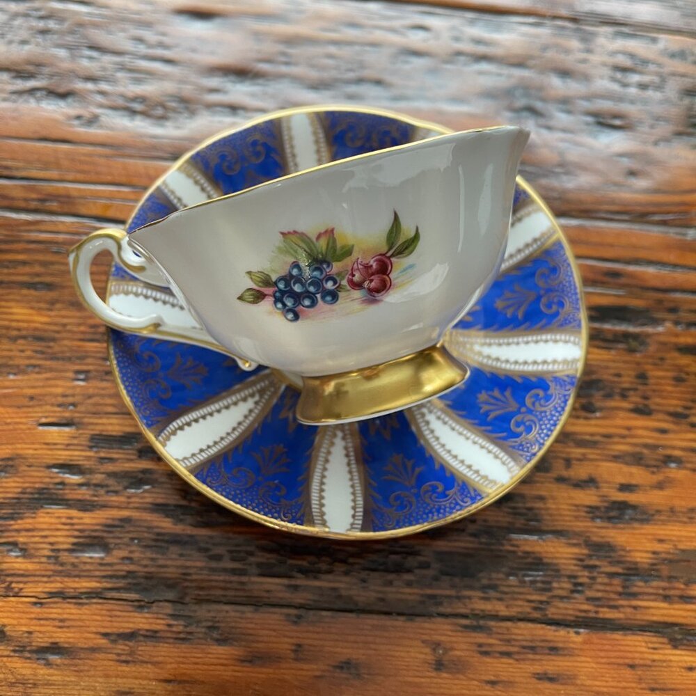 Paragon Orchard Fruit Vintage Teacup Saucer Set